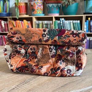 Aldo Orange Floral Clutch
